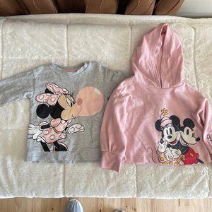 Disney Kids Minnie Mouse Set of 2 Sweatshirts